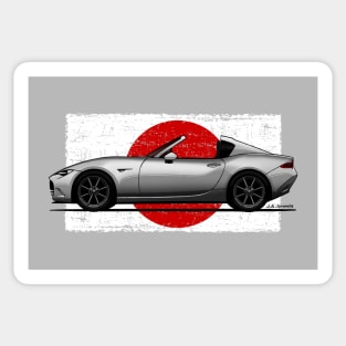 The best car in the world with japanese flag background Sticker